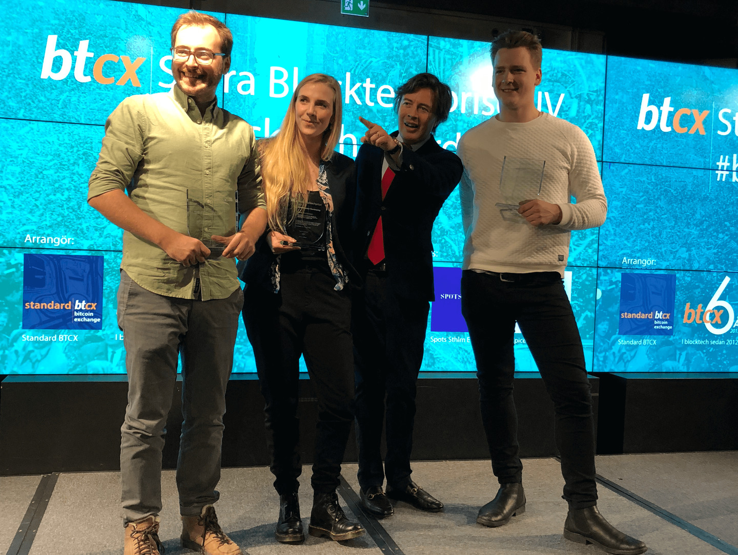 Glada Vinnare av BTCX Stora Blocktechpriset