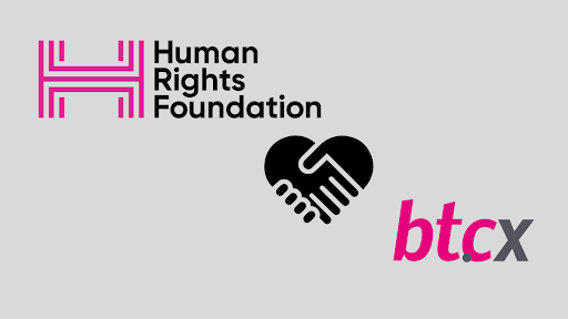 Lanseras snart: BTCX x Human Rights Foundation